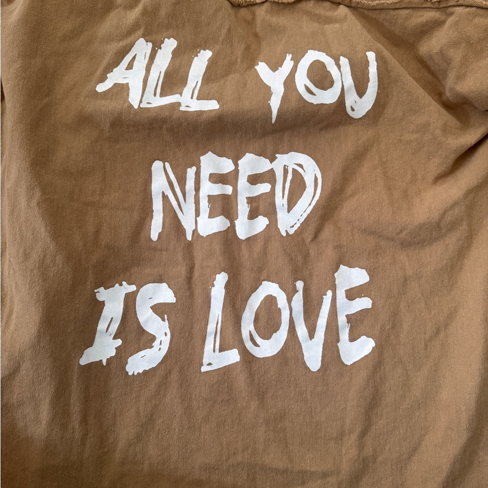 Kori Women's Utility Jacket in camel. Artsy, graphic, boho, statement, festival - Picture 3 of 10